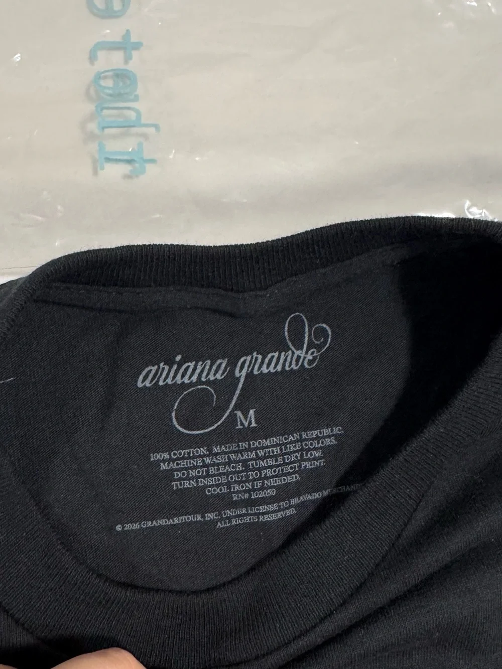 Ariana Grande Black Petal Shirt (Eternal Sunshine - Official Merchandise)